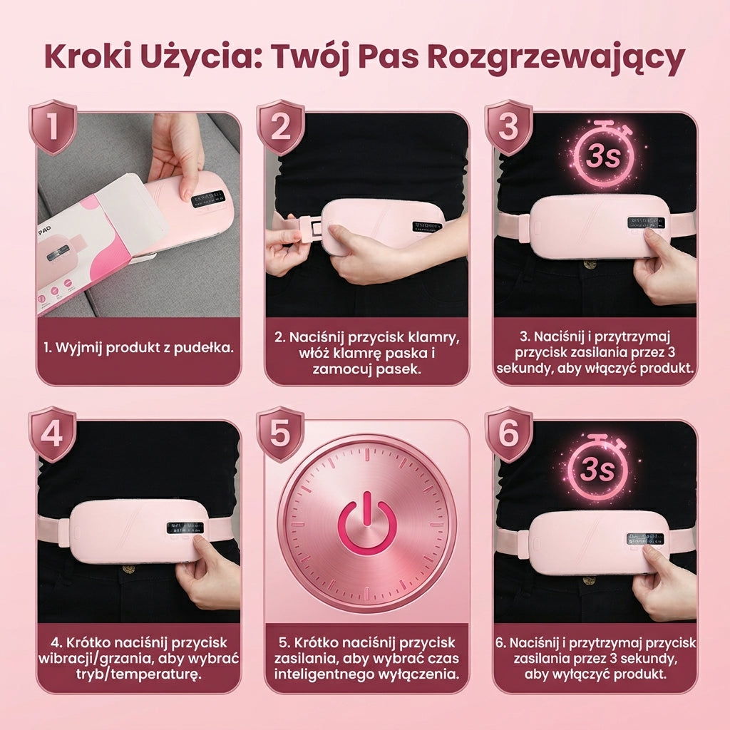 Pas grzewczo-masujący Rastvi